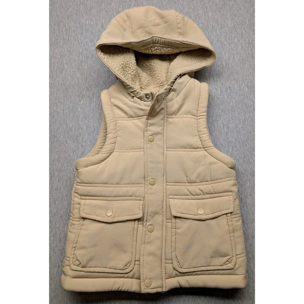Tommy Bahama Toddler Hooded Sherpa Lined Puffer Vest 4t